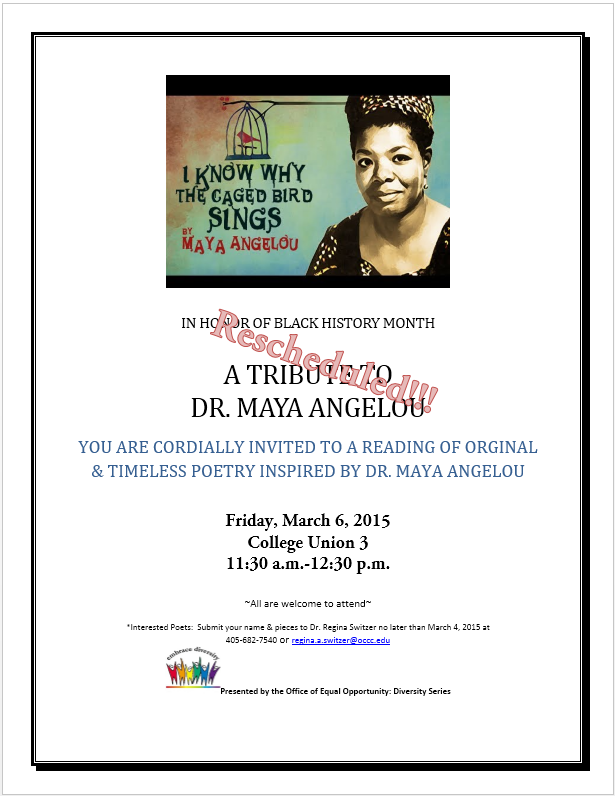 Maya Angelou tribute scheduled for March 6